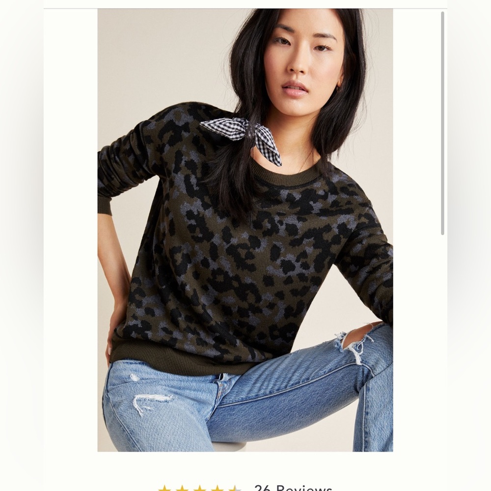 Anthropologie camo sweater